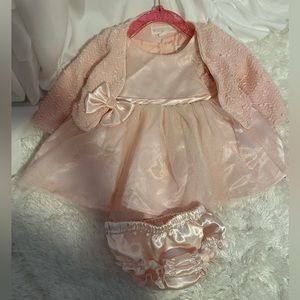 Formal baby dress with best and underwear 0-3M